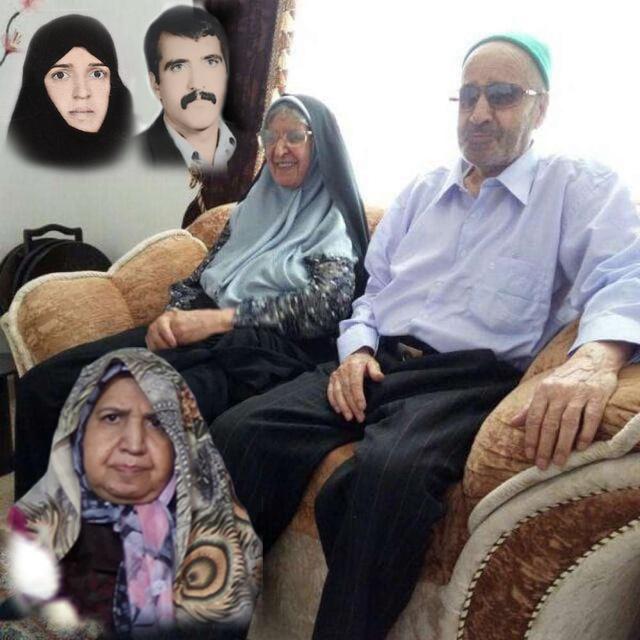 حاج سید رضا هاشمی  و حاجی جمیله زارع و فرزندانشان(سيد جليل  و  بی بی صديقه هاشمی)