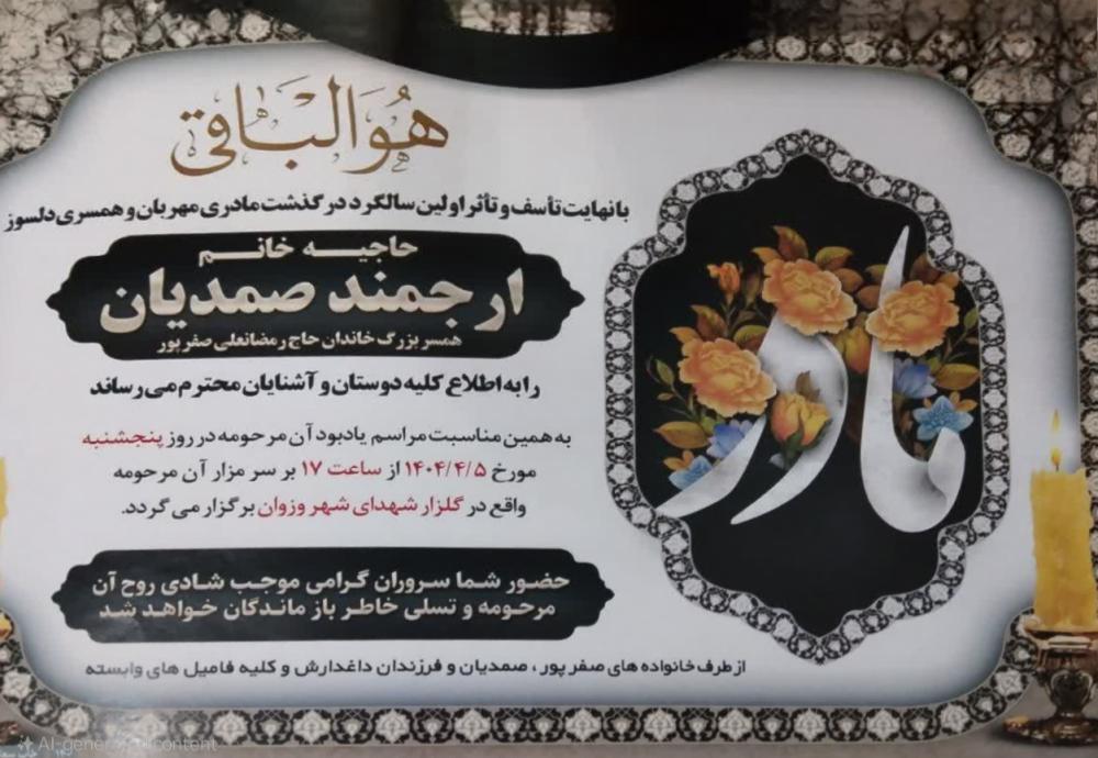 حاجیه خانم ارجمند صمدیان