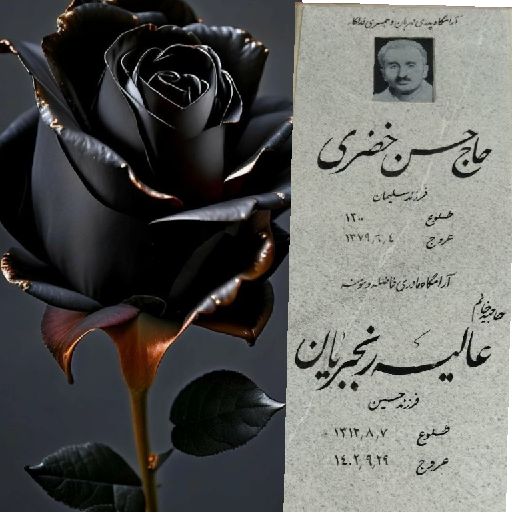 هدیه ای به روح پدر و مادر عزیزم مرحوم حاج حسن خضری و مرحومه حاجیه خانوم عالیه رنجبریان خضری ، رنجبریان