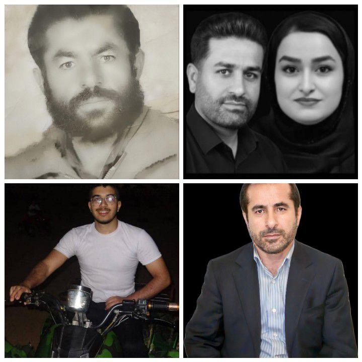 مرحومین قیصر،حاج نوذر و پدر و مادرش،داود،مهدی،فاطمه و مهشید سلطانی،رسالت پور