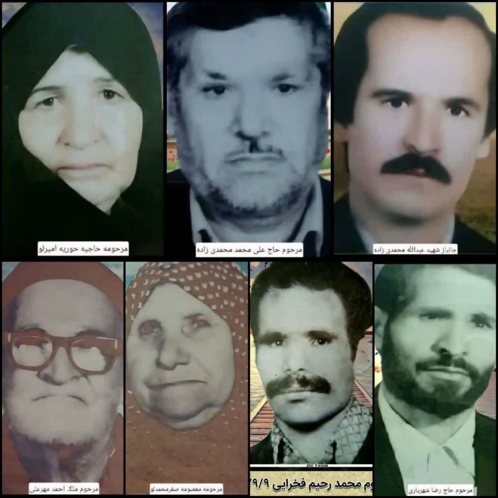 محمد رحیم فخرایی، معصومه صفر محمد لو، حوریه امیرلو، علی محمد محمدی زاده، رضا شهریاری، ملک احمد مهرعلی، عبدالله محمدی زاده