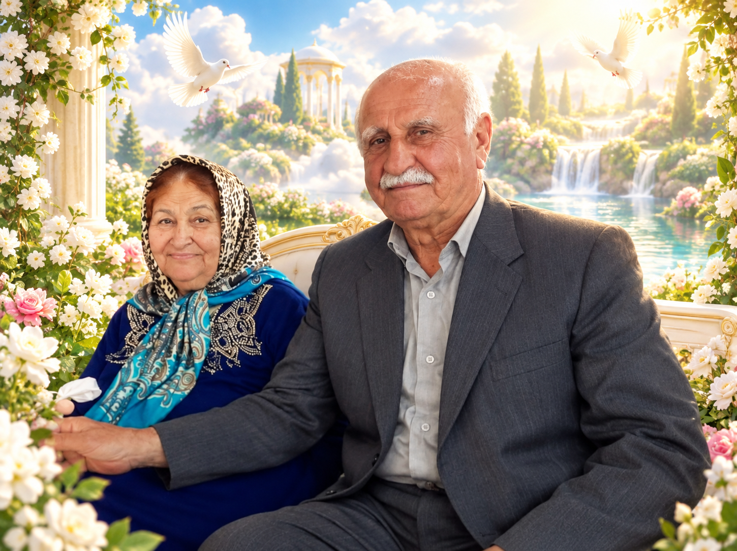حاج احمد  رحیمی و حاجیه مهری اسماعیلی رحیمی و اسماعیلی